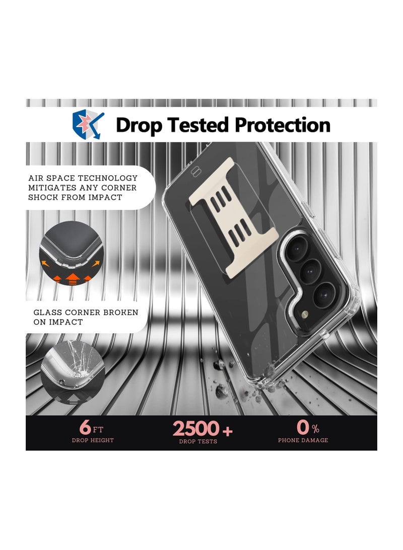 دبليو تيك غطاء حماية بمقبض يد من مادة TPU لهاتف سامسونج جالاكسي S22+ / S22 Plus 5G كريمي - Image 5
