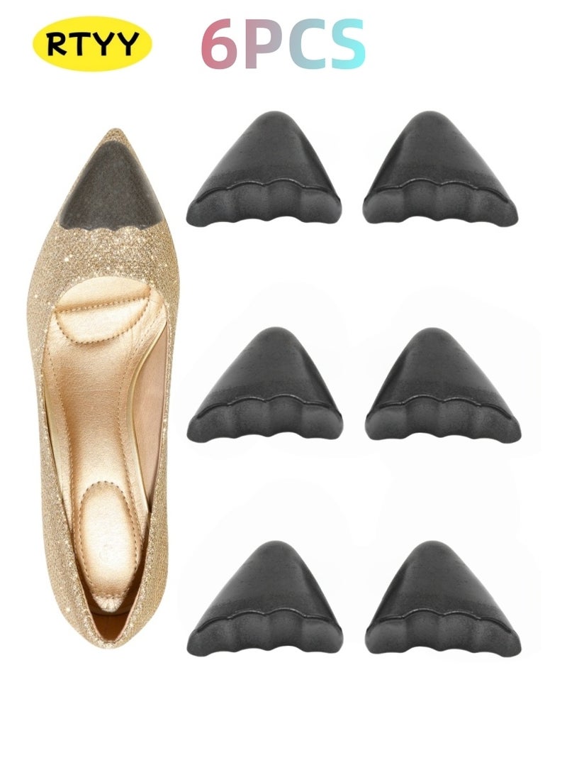 RTYY 6 Pcs Shoe Filler Inserts，Toe Inserts for Shoes Too Big，Soft Memory Foam Toe Cushion Inserts to Make Big Shoes Fit Tighter, Preventing foot deformation，Men & Women Shoe Size Reducer for Sneakers High Heels Boots Flats - Image 1