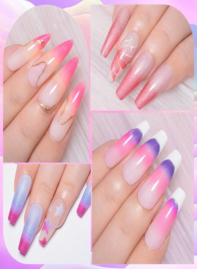 MEET ACROSS 12PCS Thermal Nail Gel Polish, Temperature Shiny Color Changing Gel Polish, Soak Off UV Sequins Gel Polish Nail Art DIY Salon Manicure Gifts - Image 4