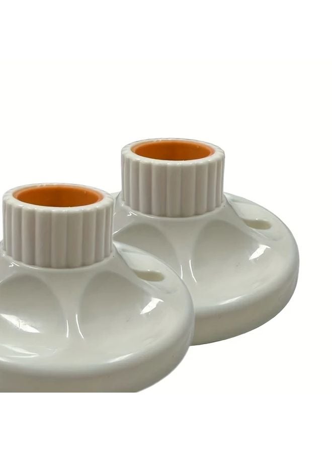 قطعتان قاعدة ملولبة صناعية من البلاستيك متينة وسهلة التركيب لتركيب السقف - Image 1