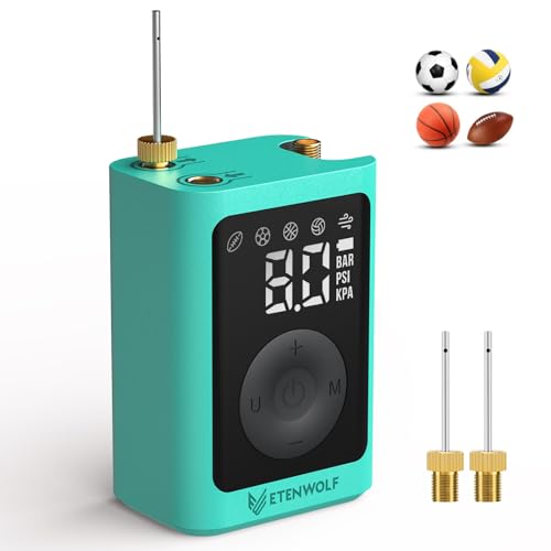 ETENWOLF Electric Ball Pump Inflation & Deflation 2-17 PSI, Basketball Pump with Precise Pressure Gauge, Rechargeable Air Pump for Balls, Soccer Ball Air Pump - Image 1