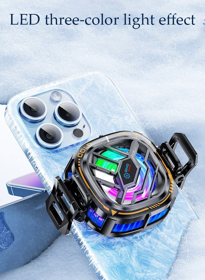 DUNISO مبرد مغناطيسي للهاتف المحمول، مروحة تبريد الهاتف بمشتت حراري شبه موصل مع RBG، مساحة تبريد أكبر، هادئ للغاية، تبريد سريع، زيادة معدل إطارات اللعبة وتجربة اللعب - Image 3