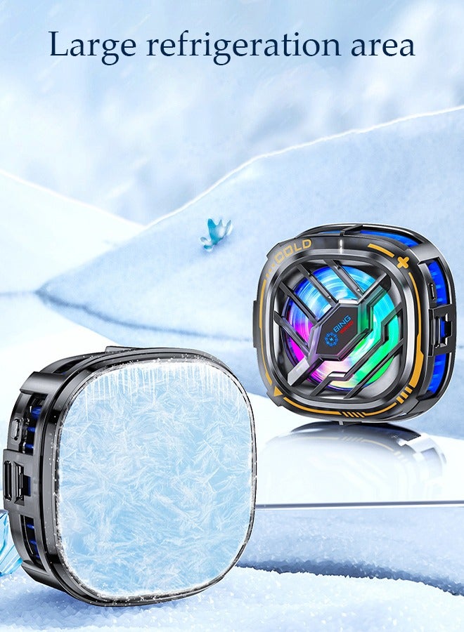 DUNISO مبرد مغناطيسي للهاتف المحمول، مروحة تبريد الهاتف بمشتت حراري شبه موصل مع RBG، مساحة تبريد أكبر، هادئ للغاية، تبريد سريع، زيادة معدل إطارات اللعبة وتجربة اللعب - Image 4