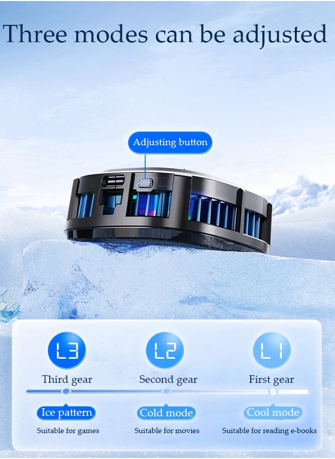 DUNISO Magnetic Cell Phone Cooler, Semi Conductor Mobile Phone Radiator with RBG, Lightweight Mobile Phone Cooling Fan,Quiet, Rapid Cooling, for Phone/Tablet/IPad  - Image 3
