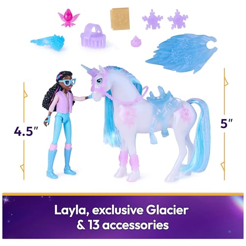 Unicorn Academy Glaciers Gemstone Adventure Easter Gifts Idea Dolls Unicorn Toys for Girls Includes Glacier Layla Doll 13 Accessories - Image 5