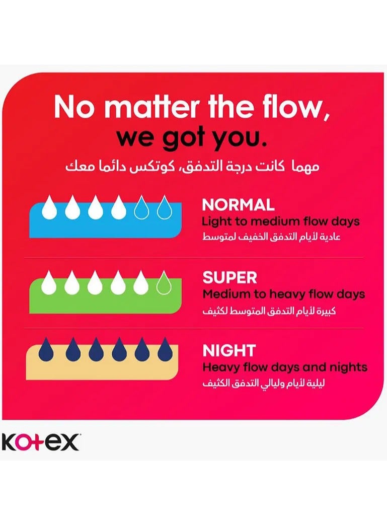Kotex Maxi Protect Pads Super with Wings 10 Pieces Pack - Image 2