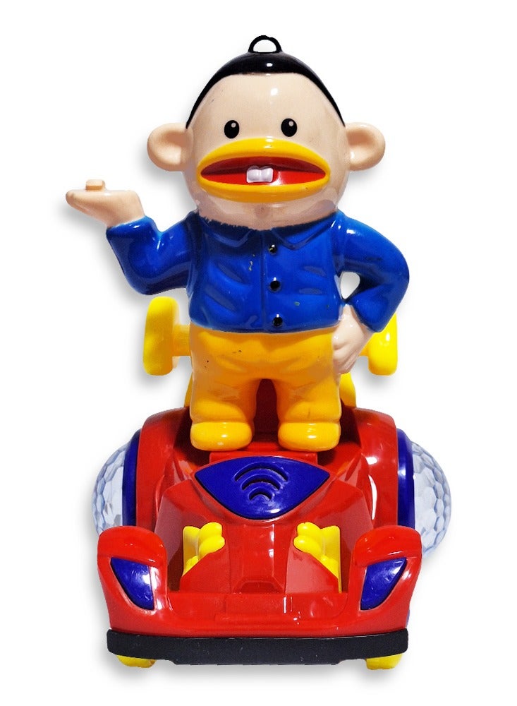 wonderful musical action toy for children, a dancing cartoon characters on a light-up moving car , a new Ramadan lantern toy for children, model NO.02-13, multi-color - Image 1