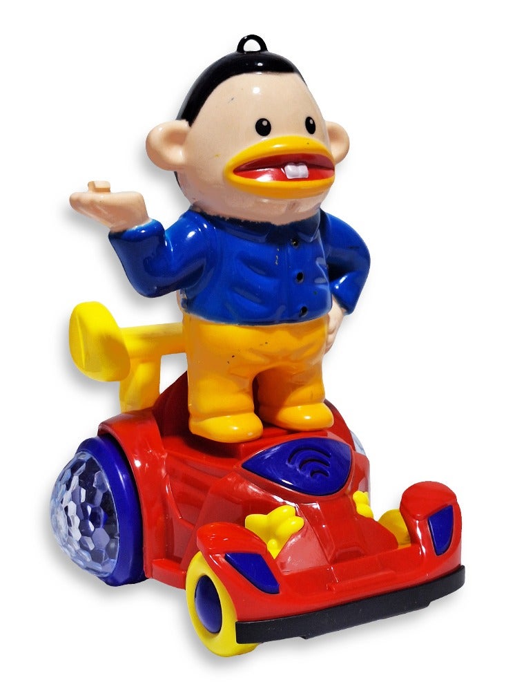 wonderful musical action toy for children, a dancing cartoon characters on a light-up moving car , a new Ramadan lantern toy for children, model NO.02-13, multi-color - Image 2