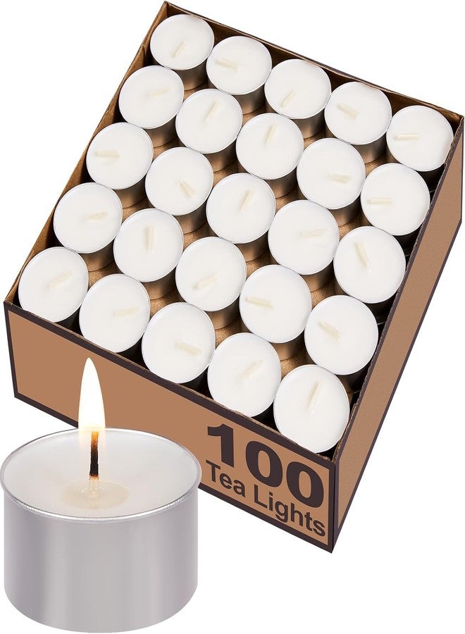 Coku Unscented Wax Tea Light Candles, 5 Hours Burning Time, Bulk Tealight Candles 100% Fully Refined Paraffin Wax, Smokeless for Diwali, Home Decor, Offices & Occasions (5 Hours, Pack of 100) - Image 1