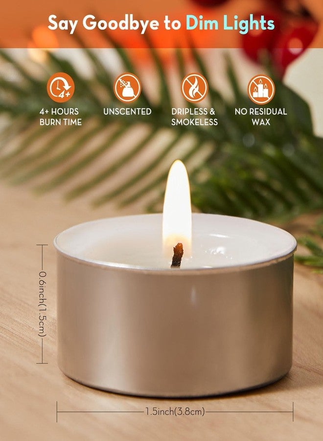 Coku Unscented Wax Tea Light Candles, 5 Hours Burning Time, Bulk Tealight Candles 100% Fully Refined Paraffin Wax, Smokeless for Diwali, Home Decor, Offices & Occasions (5 Hours, Pack of 100) - Image 3