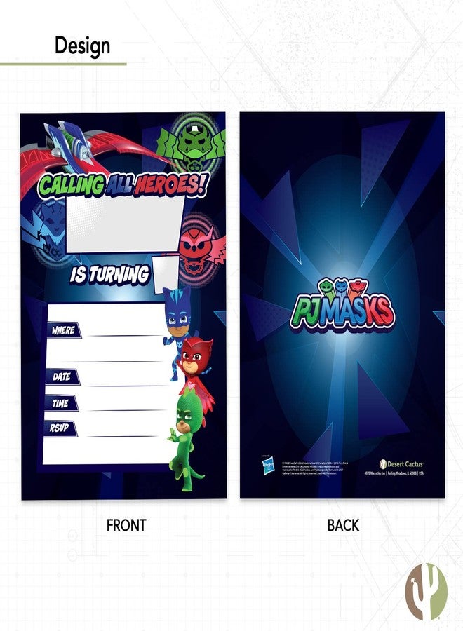 ديزرت كاكتوس بطاقات دعوة لحفلات الأطفال بتصميم صبار الصحراء من بي جي ماسكس، للأولاد والبنات، 10 بطاقات مع أظرف، عيد ميلاد سعيد (النمط أ) - Image 4