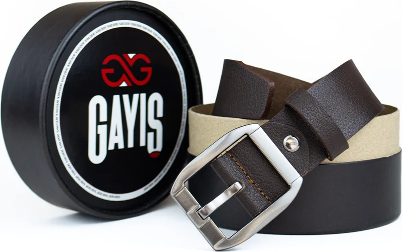 Gayış Gaış Special Boxed| Premium 100% Leather | Men's Denim-Fabric Trouser Belt | Soft Italian Leather Belt