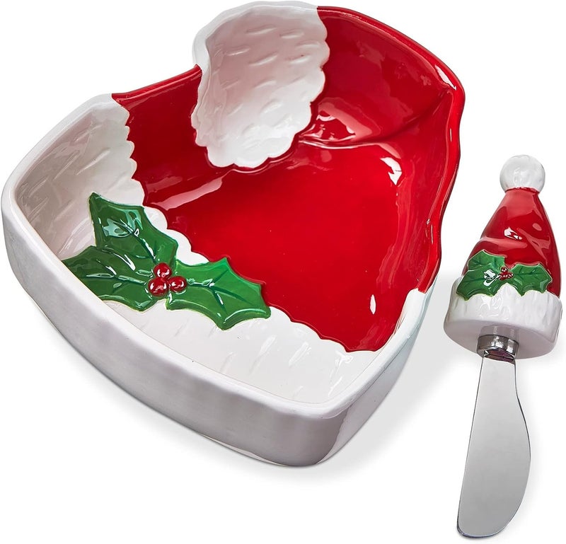 tag Sculpted Hat Bowl  Sprd Set Of 2 red - Image 2