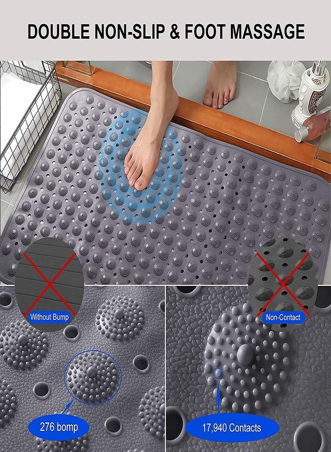 Chavda PVC Door Bathroom mat Anti Skid Rectangle Dark Grey (Design 2 | 70 X 35) - Image 2