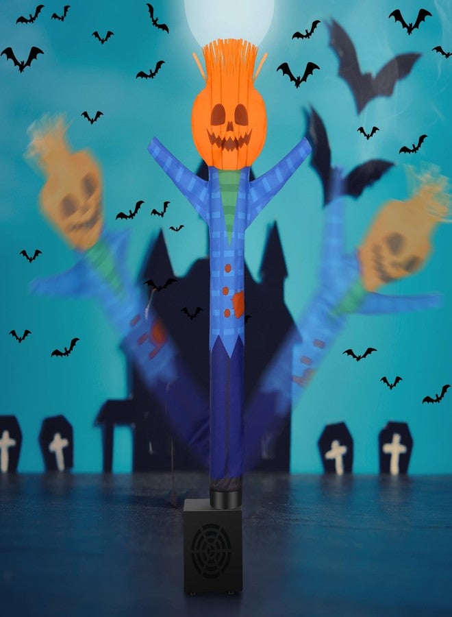 Poen Fall Thanksgiving Pumpkin Mini Inflatable Tube Man Wacky Waving Inflatable Tube Guy Gift with Blower Autumn Tubes for Stand Tabletop Decor - Image 1