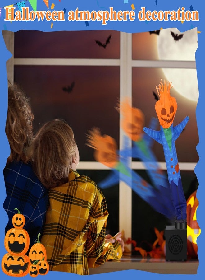 Poen Fall Thanksgiving Pumpkin Mini Inflatable Tube Man Wacky Waving Inflatable Tube Guy Gift with Blower Autumn Tubes for Stand Tabletop Decor - Image 5