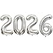 BBPOOL Giant Silver 2026 Balloons 40 Large Number 2026 Balloons Helium Mylar Foil Balloons for 2026 New Year Graduation Party Decoration - Image 2