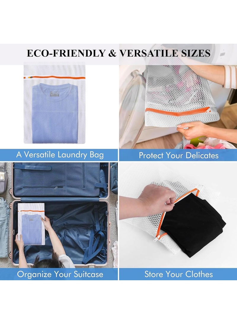 Urbane Home Urbane Home Laundry Washing Bags Reusable Mesh Laundry Bags Washing Bags for BlouseBraPantyHosieryLingerieJeans Laundry Storage Bag Clothes Bags 6 Piece Set White  - Image 4