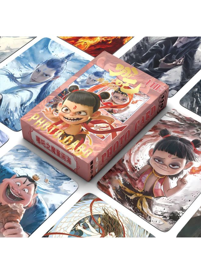 The Magic Child Of Which Little Card Is Around Naohaitu 55 Laser Fashion Peripheral Card Board Game Peripheral Card 101-Colour:Nezha: The Devil Boy Makes The Sea, The Same Laser Photo Card With A Box Office Of 10 Billion-Specification:Same Style Celebrity Peripheral Mushroom Card Book  - Image 1
