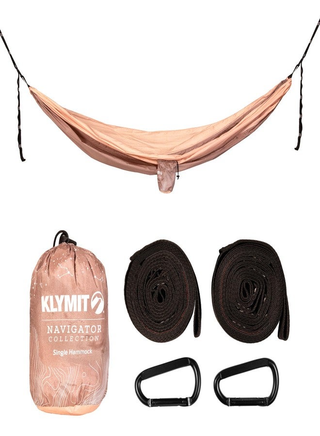 Klymit Camping Hammock 400 lb. Capacity with Heavy Duty Straps and Caribiners - Navigator Series - Pink - Image 1