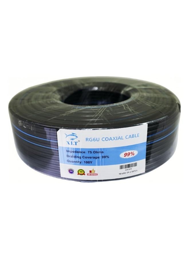 إكس أل تي كابل RG6 فائق المحور، مقاومة 75 أوم مع 99 نسبة تجديل - 100 ياردة  - Image 1