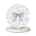 CTVSLFU Absorbent Car Coasters for Cup Holders 2 Pack Universal Anti Slip Ceramic Cup Coaster for Women Men 256 Inch Car Interior Accessories Blue Bow Tie Flower - Image 2