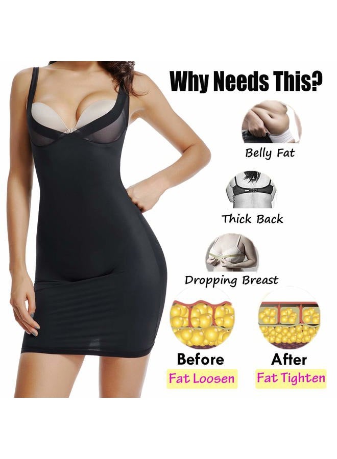 JOYSHAPER Full Slips for Women Under Dresses Tummy Control Dress Slip Shapewear Body Shaper Cami Skirts, Black, XXL - Image 3