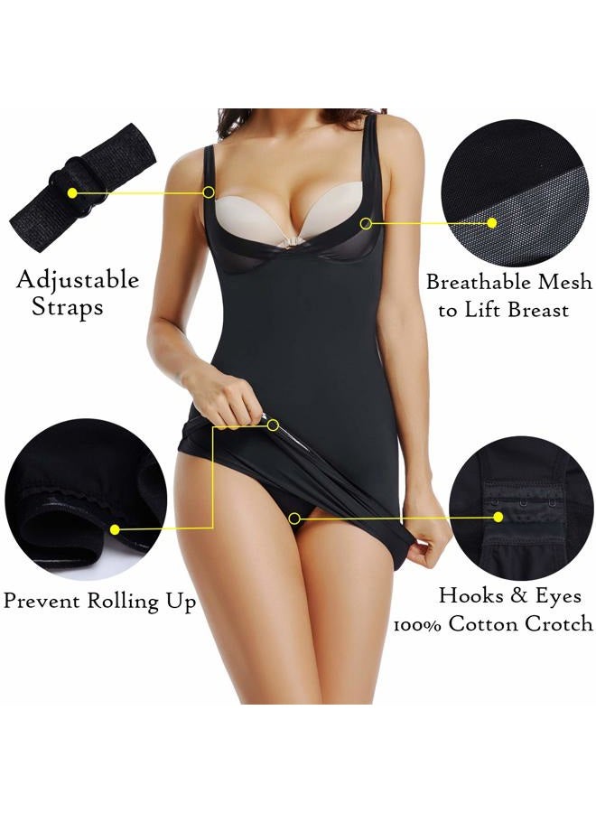 JOYSHAPER Full Slips for Women Under Dresses Tummy Control Dress Slip Shapewear Body Shaper Cami Skirts, Black, XXL - Image 2