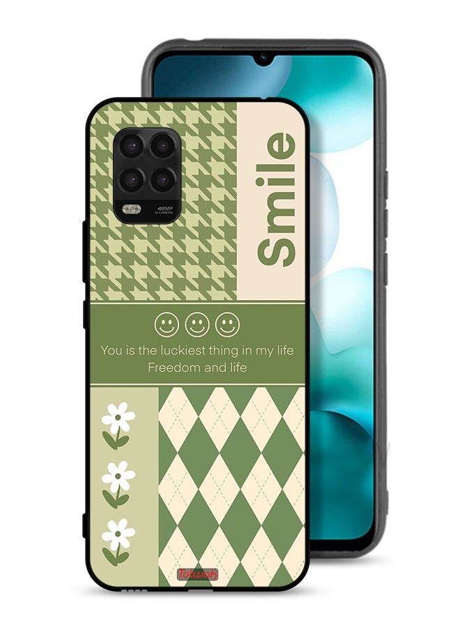Tolwak Xiaomi Mi 10 Lite 5G Protective Case Cover Smile Is The Luckiest Thing In My Life - Image 1