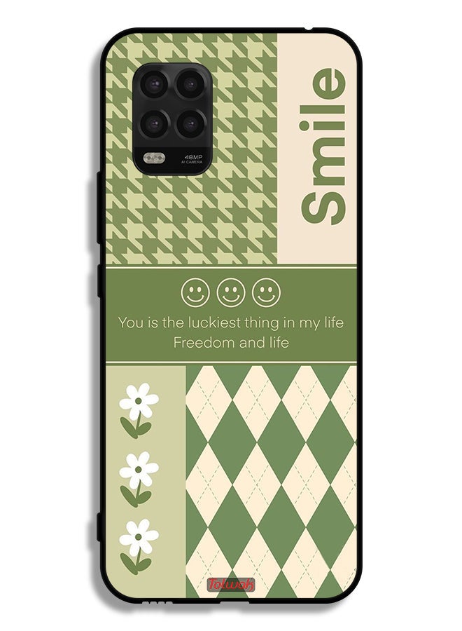 Tolwak Xiaomi Mi 10 Lite 5G Protective Case Cover Smile Is The Luckiest Thing In My Life - Image 2