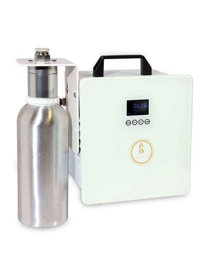 سينتا فلورا SCENT VAC MINI - جهاز توزيع عطور HVAC التجاري للمساحات الكبيرة | تحكم قابل للتخصيص في الرائحة عبر تطبيق الجوال (أبيض) 