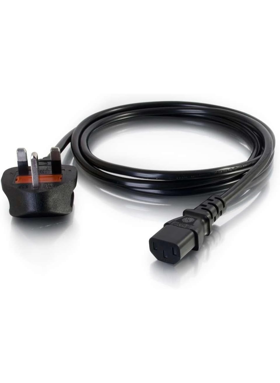 5 Metre UK Power Cable, 15 Foot Kettle Lead Power Cord, Black