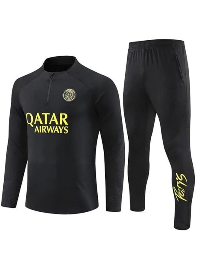 Kids Football Jersey 2Pcs Set Long Football Jersey, Tracksuit Football Jersey and Pants Jersey Sets for Adults and Children
