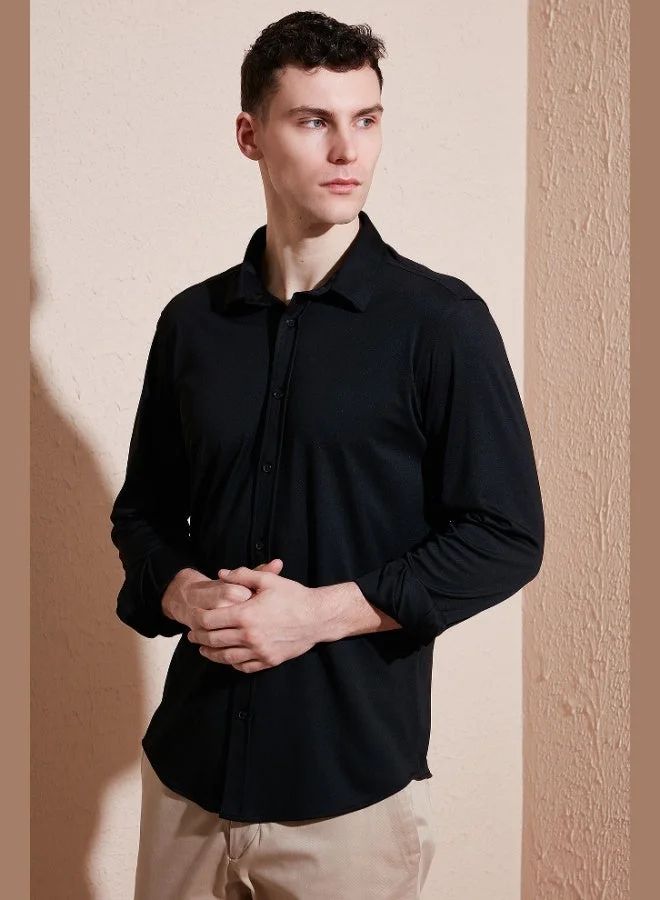 Buratti Cotton Regular Fit Plain Collar Shirt Men's SHIRT CF25S119628