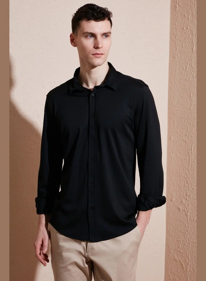 Buratti  Buratti Cotton Regular Fit Plain Collar Shirt Men's SHIRT CF25S119628 for Men | Best Price UAE