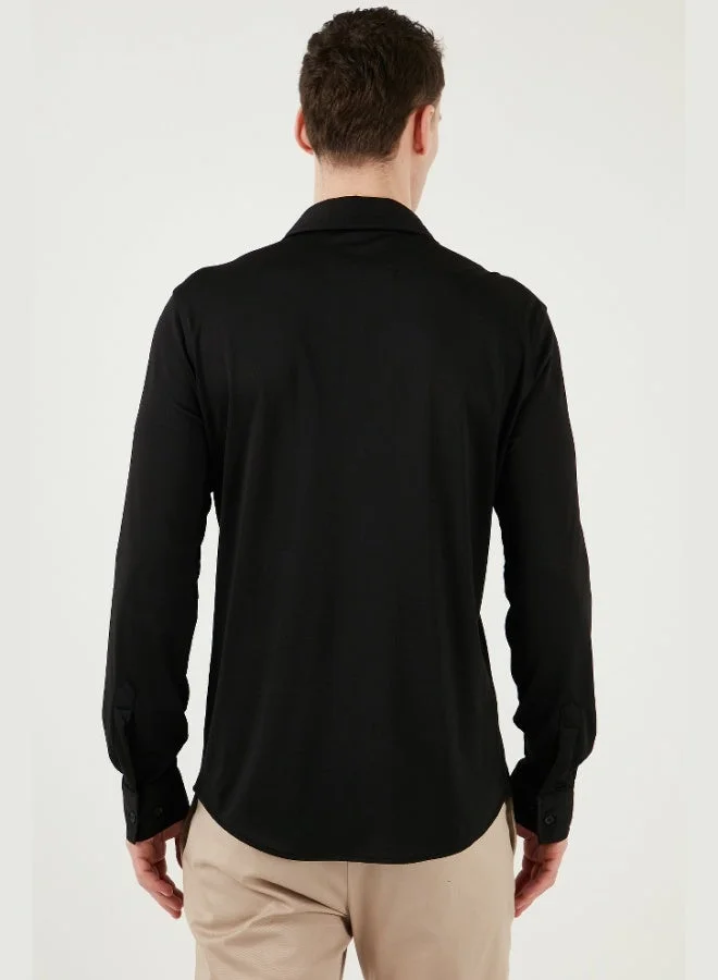 Buratti  Buratti Cotton Regular Fit Plain Collar Shirt Men's SHIRT CF25S119628 for Men | Best Price UAE