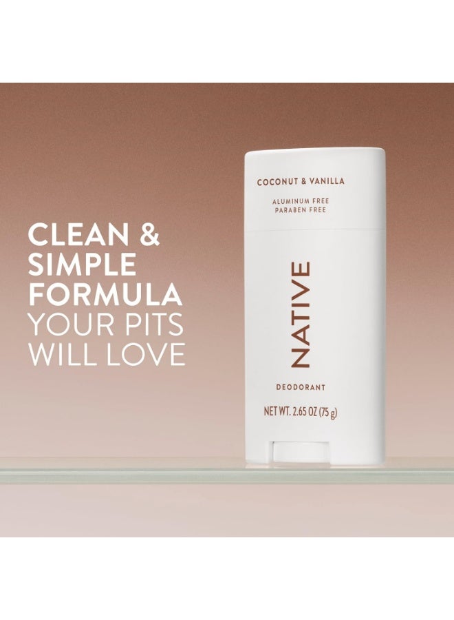 native Deodorant - Natural Deodorant for Women and Men - Vegan, Gluten Free, Cruelty Free - Aluminum Free, Free of Parabens & Sulfates - Coconut & Vanilla - Image 2