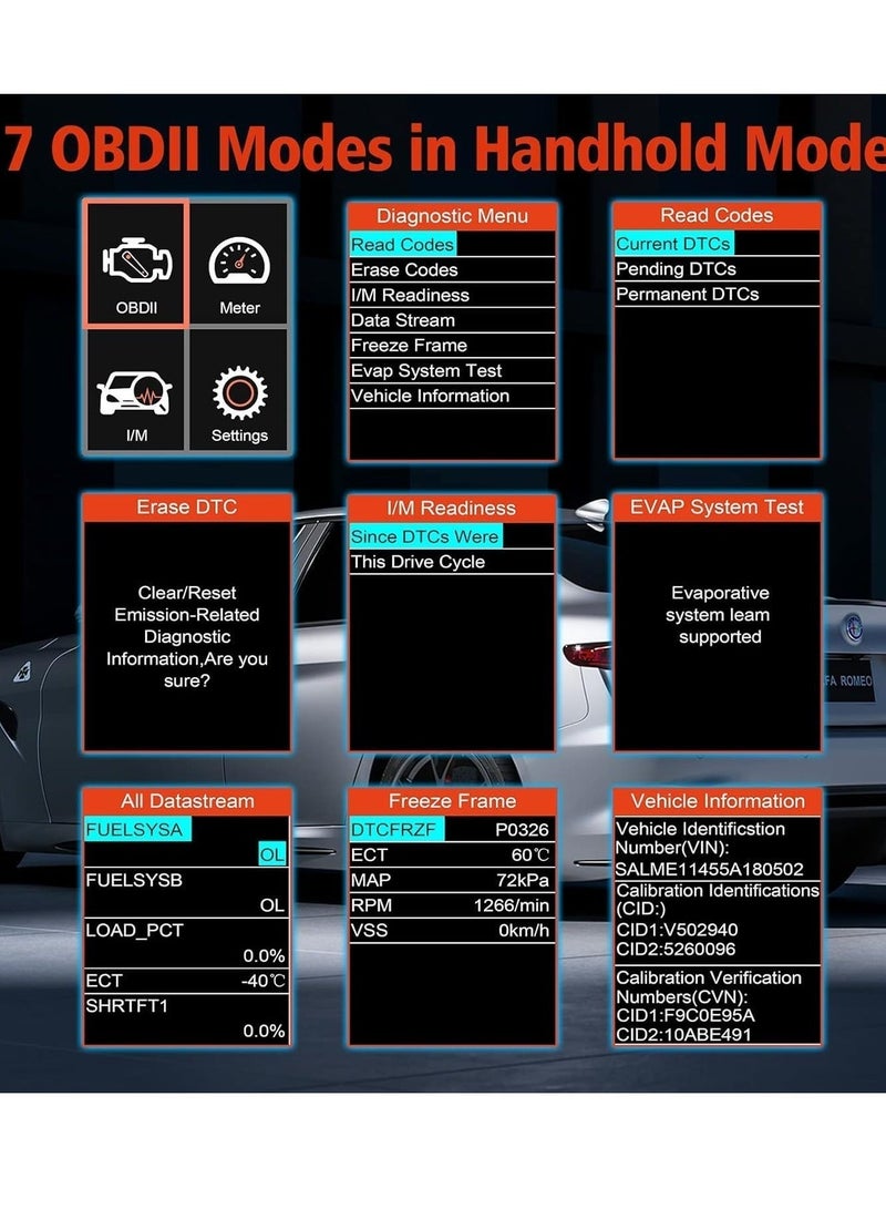 Ancel BD310 OBD2 Scanner Diagnostic Tool - 3 in 1 OBD2 Scanner Bluetooth - App Based OBDII Scan Tool for Android & iPhone - Check Engine Light Code Reader - Wired, Bluetooth, and Heads-up Display - Image 3