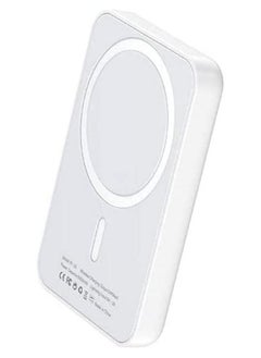 Generic 621 Magnetic Battery Mag Go, 5000 mAh Magnetic Wireless Portable Charger with USB-C Cable, Only Compatible with iPhone 14/14 Pro/14 Pro Max, 13/12 Series, White