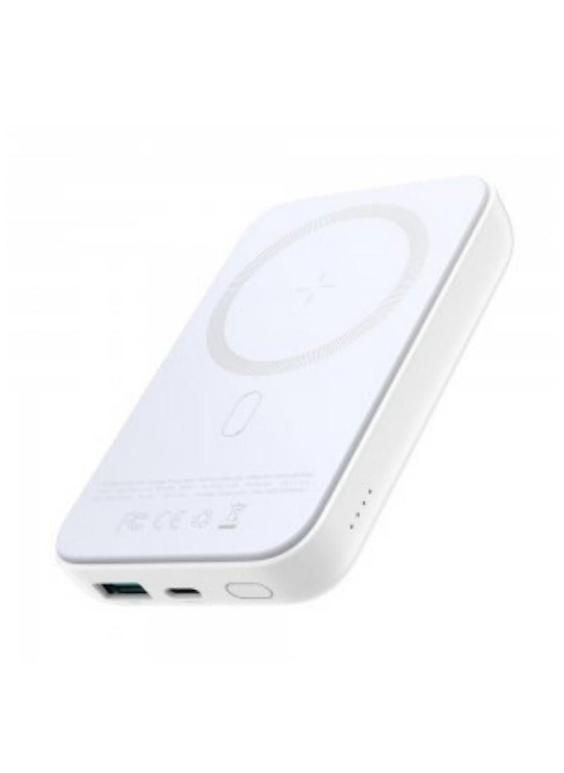 Generic - Generic 621 Magnetic Battery Mag Go, 5000 mAh Magnetic Wireless Portable Charger with USB-C Cable, Only Compatible with iPhone 14/14 Pro/14 Pro Max, 13/12 Series, White - Image 1
