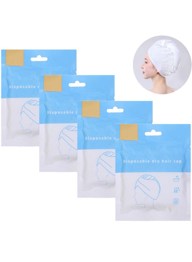 Disposable Hair Towel Wrap for Women,Quick Dry Towels,Absorbent, Lint-free and Ultra Soft Facial Cloth, Drying Hair Wrap Towels for All Hair Style Anti Frizz,9.8”x25.6”(4 Count) - Image 1
