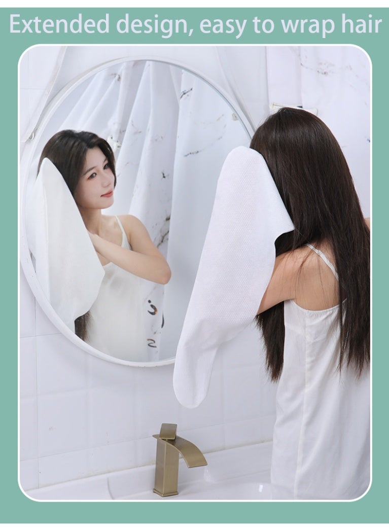 Disposable Hair Towel Wrap for Women,Quick Dry Towels,Absorbent, Lint-free and Ultra Soft Facial Cloth, Drying Hair Wrap Towels for All Hair Style Anti Frizz,9.8”x25.6”(4 Count) - Image 2