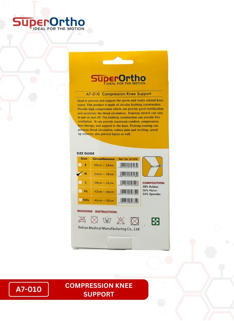 SuperOrtho Compression Knee Support (A7-010) Medium Size  - Image 4