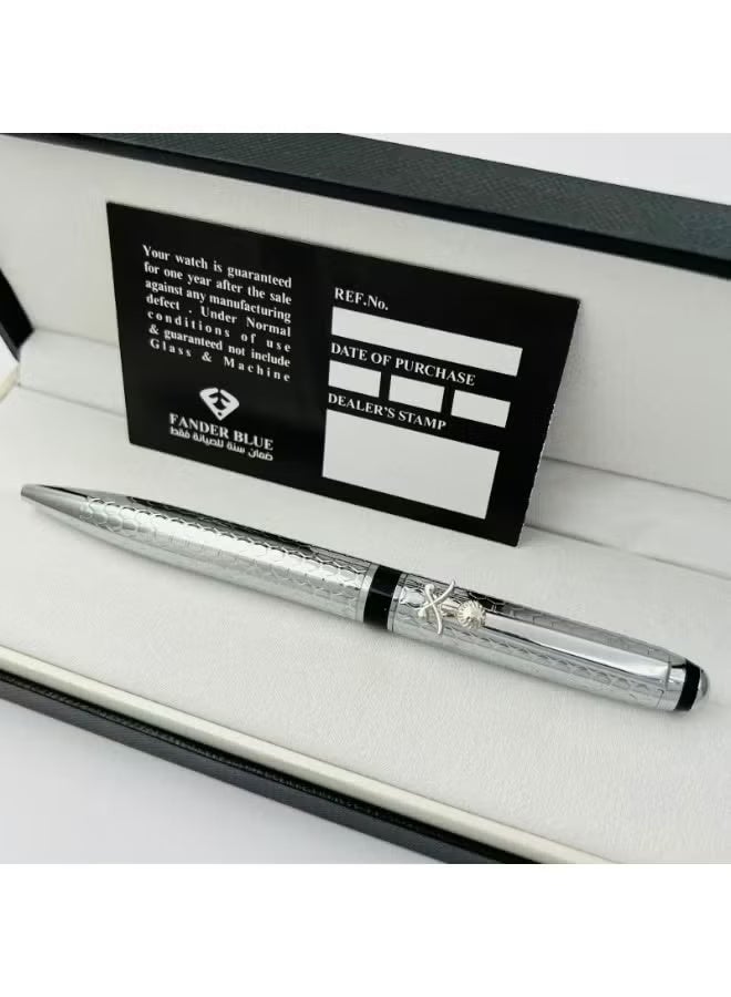 FANDER BLUE A metal pen featuring a classic and elegant design from Fender Blue.
