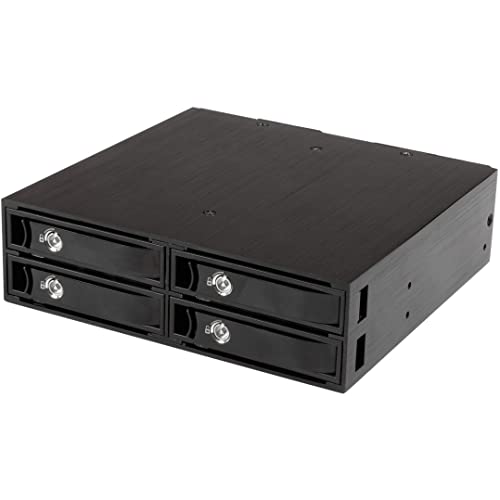Startech.com StarTechcom 4Bay Mobile Rack Backplane for 25in SATASAS Drives Hot Swap SSDsHDDs from 515mm Supports SAS II SATA III 6 Gbps TAA SATSASBP425 - Image 1