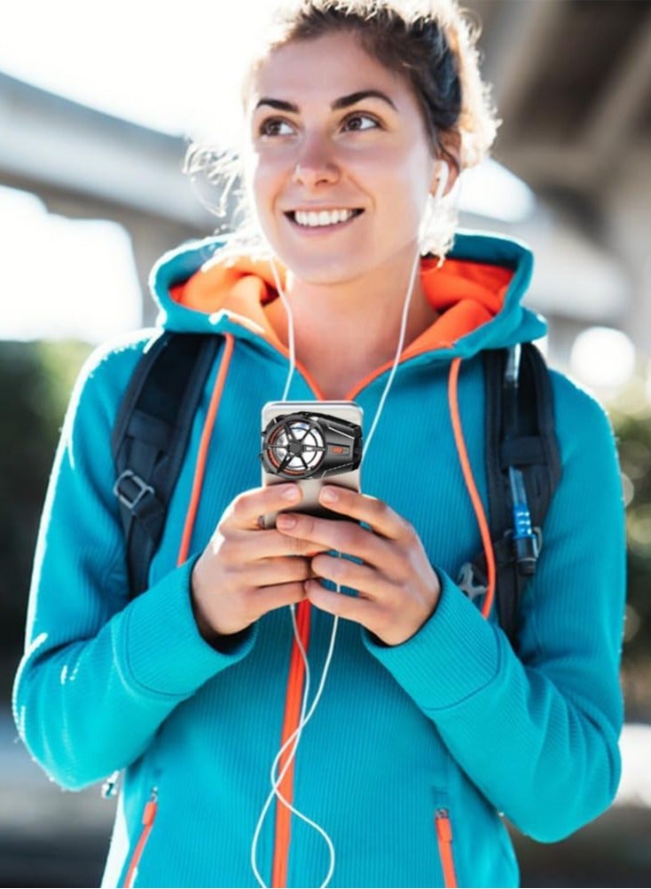 Mobile Phone Cooler, Mobile Phone Cooler for Gaming, with Telescopic Clip, Mute Mobile Phone Cooler, Cooler for Playing Games, Mobile Phone Cooler for Smartphone - Image 3