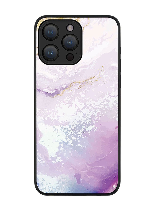 Stylizedd Cover for iPhone 15 Pro Max Case Rugged Black Slim fit Soft Flexible Anti Drop TPU Gel Thin Protective Phone Cases - Marble Print Marine - Image 1