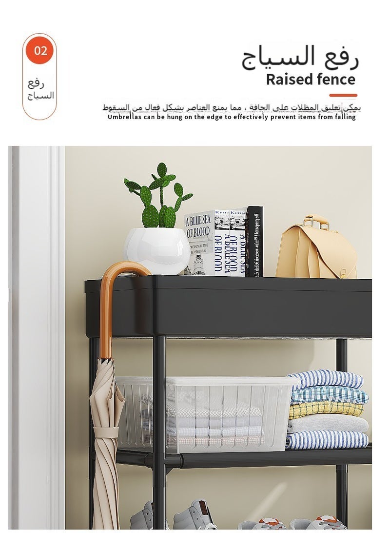 XiuWoo Simple Shoe Rack, Household Multi-functional Shoe Shelf, Space Saving Splicing Shoe Rack, Multi-layer Combination Storage Organizer Folding Shoe Cabinet - Image 4