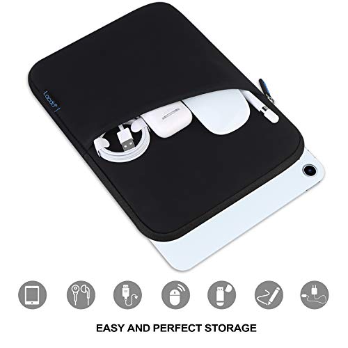 Lacdo iPad Mini 7 Sleeve, iPad Mini Case Bag, Lacdo Shockproof Tablet Sleeve Case for iPad Mini 7,6,5,4,3,2 / Samsung Galaxy Tab A7 Lite 8.7" / Tab A 8.0" Protective iPad mini sleeve Tablet Bag, Black/Black - Image 4