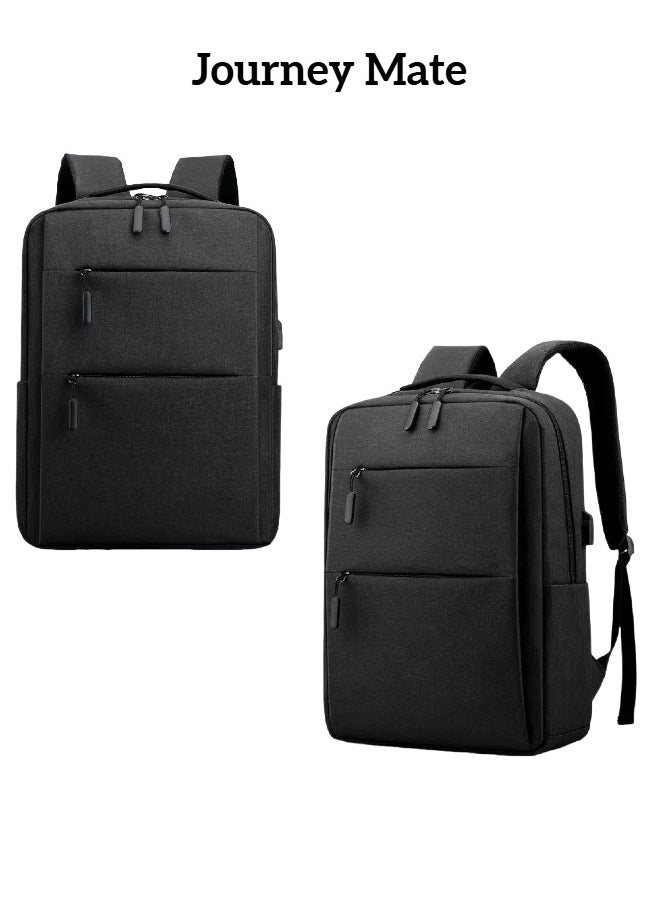 Journey Mate 3-in-1 Backpacks Travel Laptop Backpack With USB Charging Port Business Laptop Bags Computer 3-in-1 Set: Laptop Backpack & Bag Pencil Bag & Messenger Bag  - Image 2